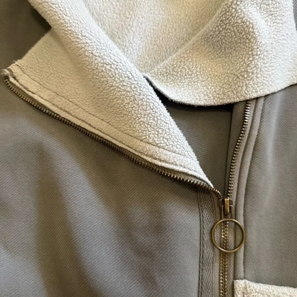 XCVI Sherpa/Suede Moto-Olive Jacket